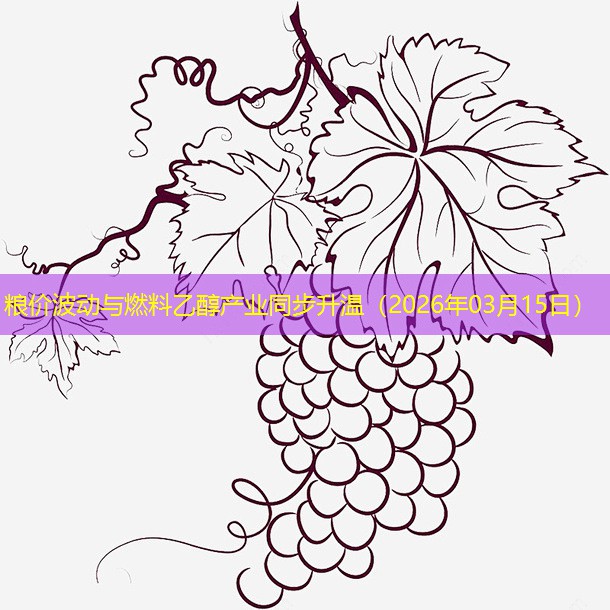 粮价波动与燃料乙醇产业同步升温（2026年03月15日）