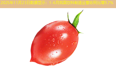 2025年11月23日数据显示：1-6月我国饮料制造业营收同比增9.7%