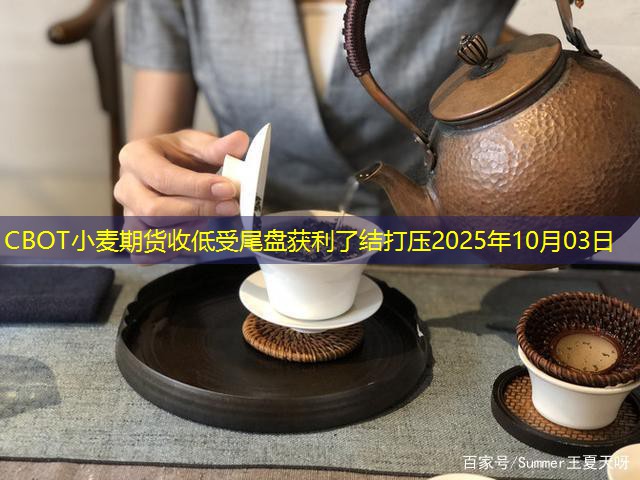 CBOT小麦期货收低受尾盘获利了结打压2025年10月03日