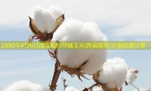 2030年4月6日国家临时存储玉米(跨省移库)交易结果分享