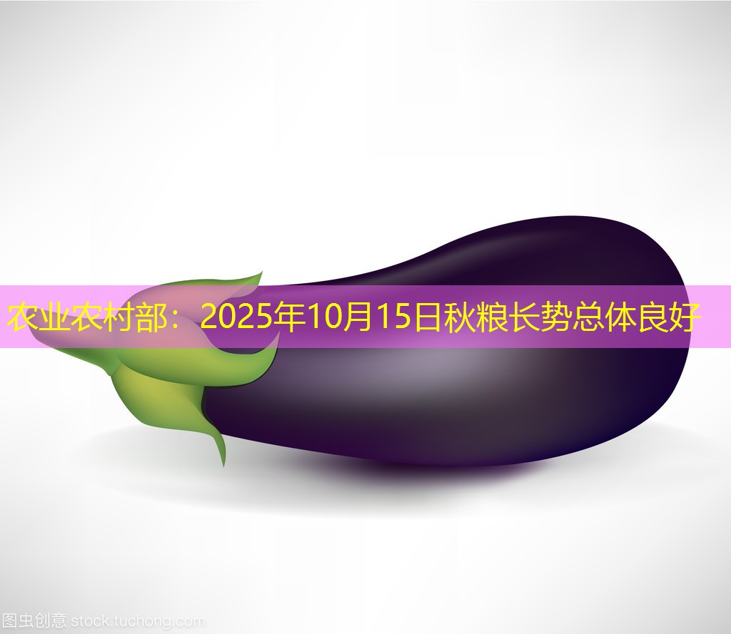农业农村部：2025年10月15日秋粮长势总体良好