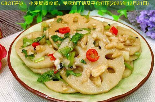 CBOT评论：小麦期货收低，受获利了结及平仓打压(2025年12月31日)